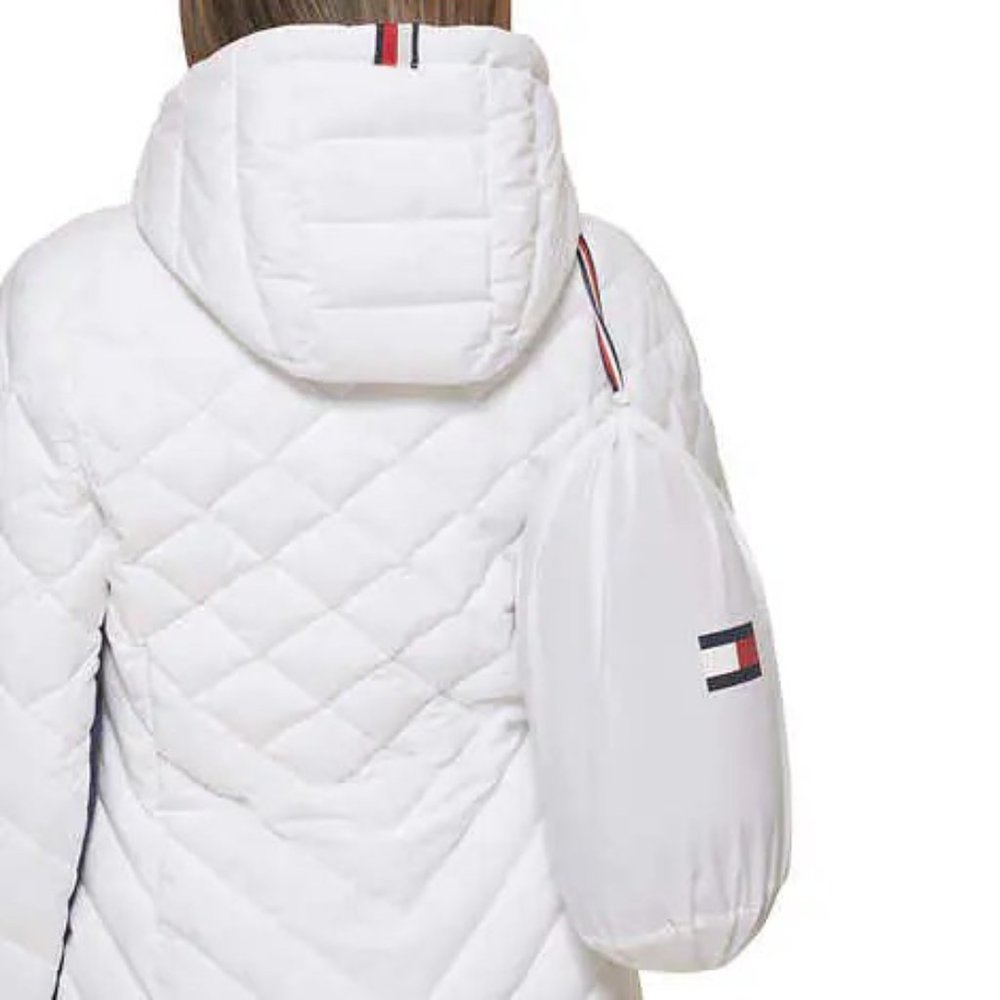 Tommy Hilfiger Ladies' Packable Jacket White - Picture 6 of 9
